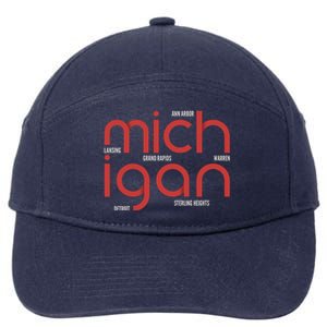 Michigan Cities 7-Panel Snapback Hat