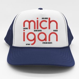 Michigan Cities Trucker Hat