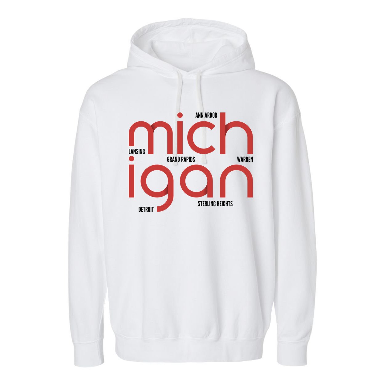 Michigan Cities Garment-Dyed Fleece Hoodie