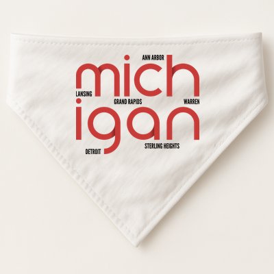Michigan Cities USA-Made Doggie Bandana