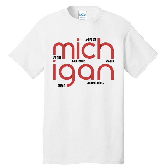 Michigan Cities Tall T-Shirt