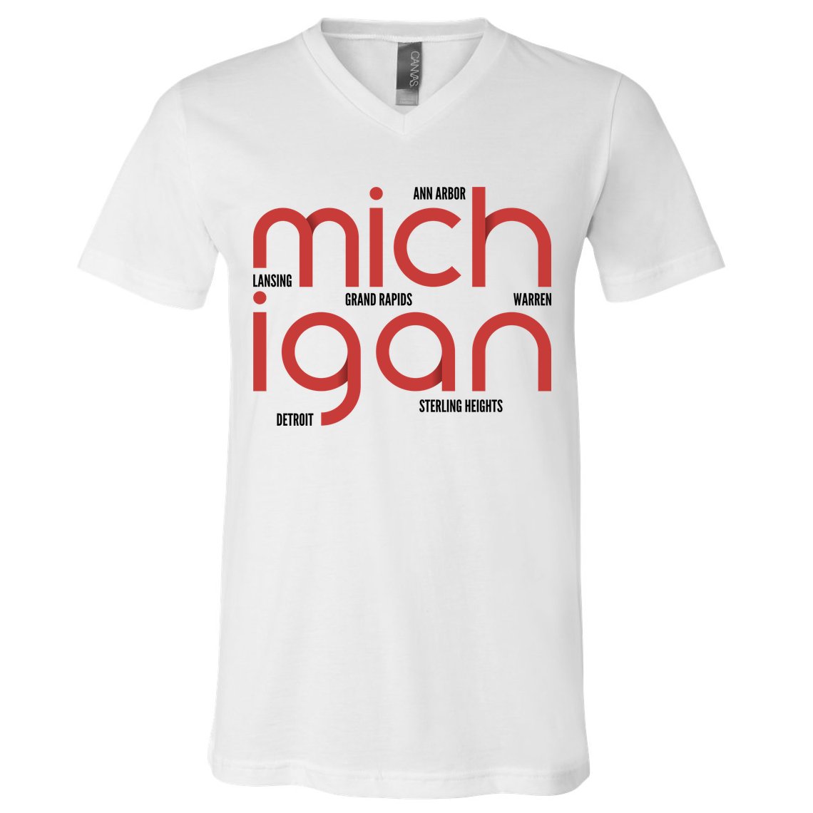 Michigan Cities V-Neck T-Shirt
