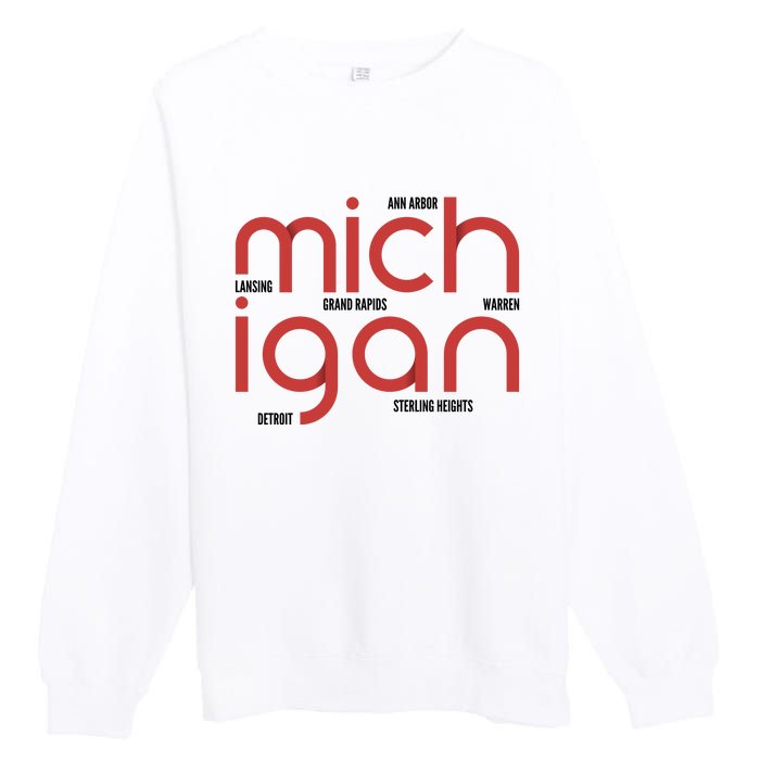 Michigan Cities Premium Crewneck Sweatshirt