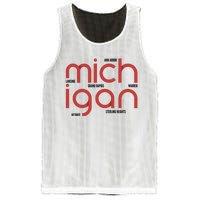 Michigan Cities Mesh Reversible Basketball Jersey Tank