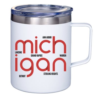 Michigan Cities 12oz Stainless Steel Coffee Mug