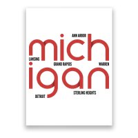 Michigan Cities Poster