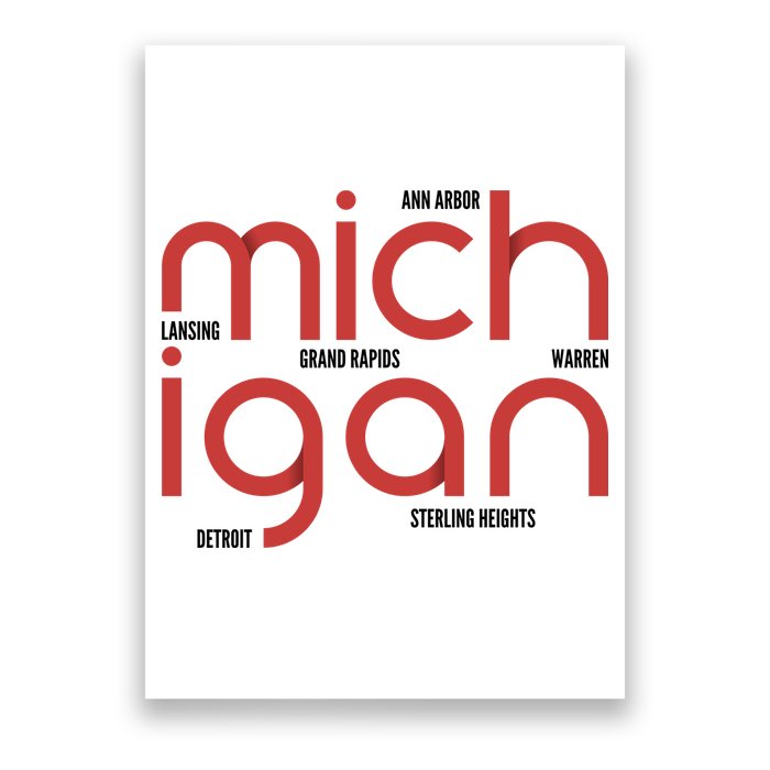 Michigan Cities Poster
