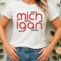 Michigan Cities Womens T-Shirt
