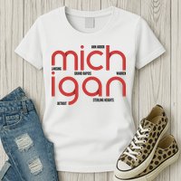 Michigan Cities Womens T-Shirt