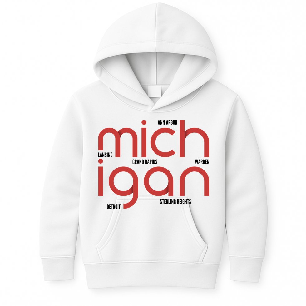 Michigan Cities Kids Hoodie