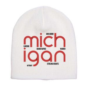 Michigan Cities Short Acrylic Beanie