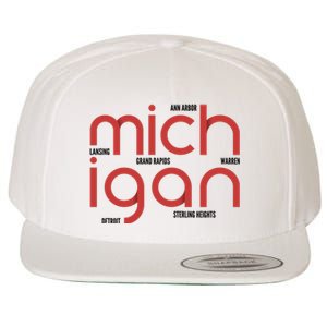 Michigan Cities Wool Snapback Cap