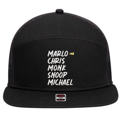 Marlo Chris Monk Snoop Michael 7 Panel Mesh Trucker Snapback Hat