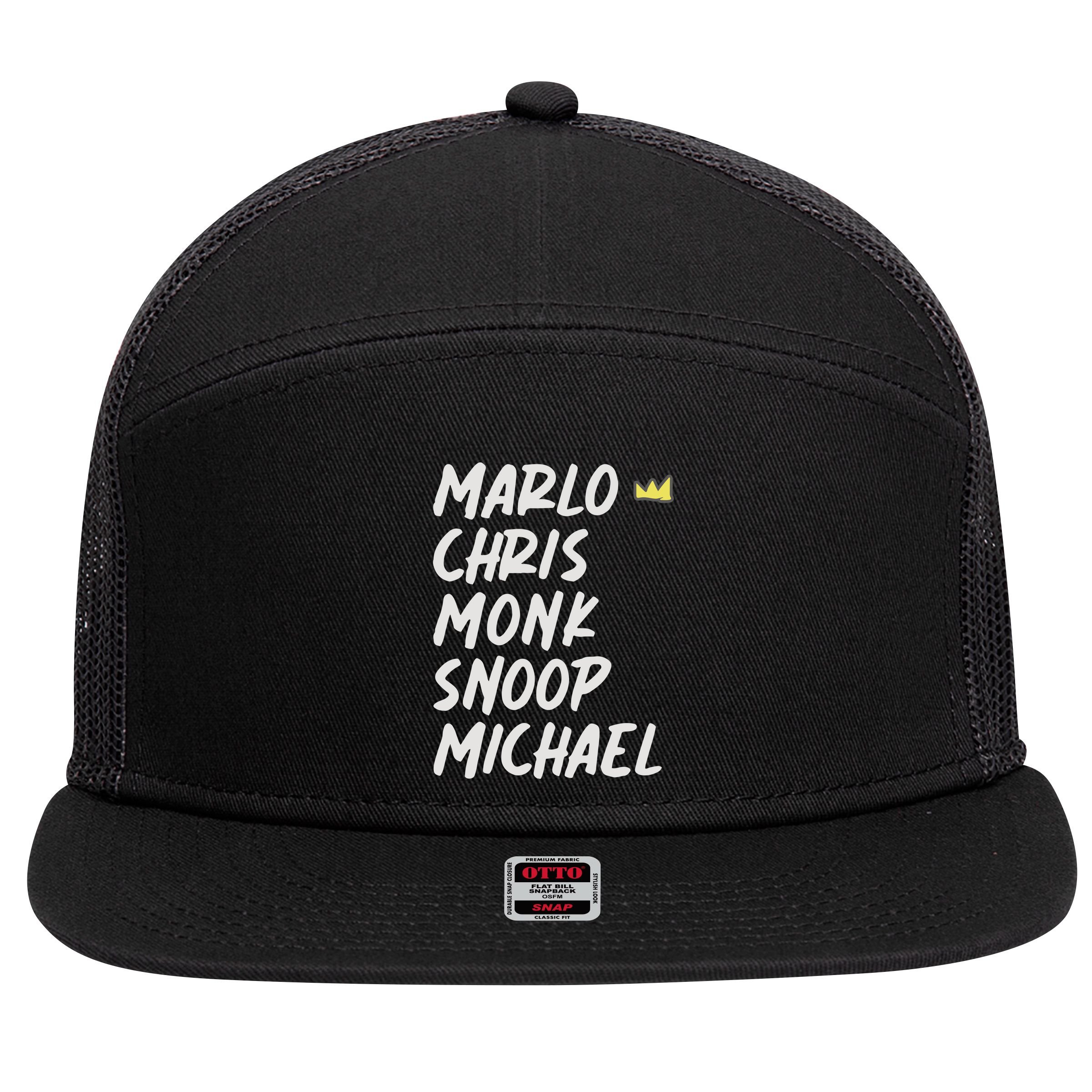 Marlo Chris Monk Snoop Michael 7 Panel Mesh Trucker Snapback Hat