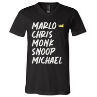 Marlo Chris Monk Snoop Michael V-Neck T-Shirt