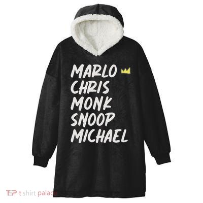 Marlo Chris Monk Snoop Michael Hooded Wearable Blanket