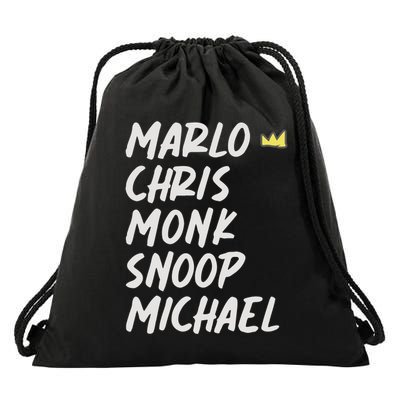 Marlo Chris Monk Snoop Michael Drawstring Bag