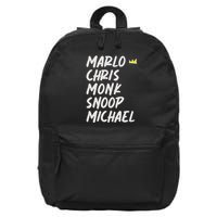 Marlo Chris Monk Snoop Michael 16 in Basic Backpack