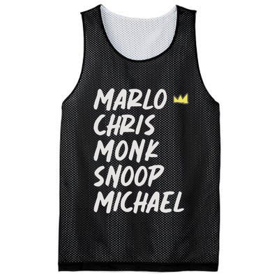 Marlo Chris Monk Snoop Michael Mesh Reversible Basketball Jersey Tank