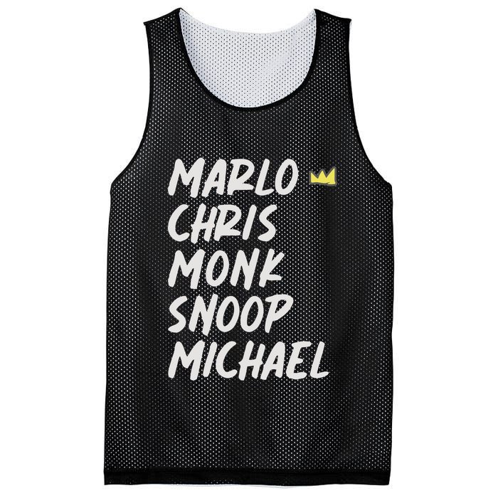 Marlo Chris Monk Snoop Michael Mesh Reversible Basketball Jersey Tank