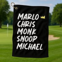 Marlo Chris Monk Snoop Michael Golf Towel