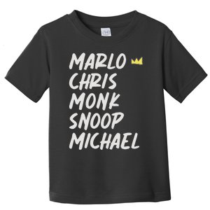 Marlo Chris Monk Snoop Michael Toddler T-Shirt