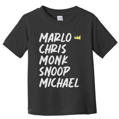 Marlo Chris Monk Snoop Michael Toddler T-Shirt
