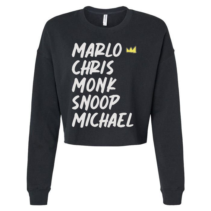 Marlo Chris Monk Snoop Michael Cropped Pullover Crew