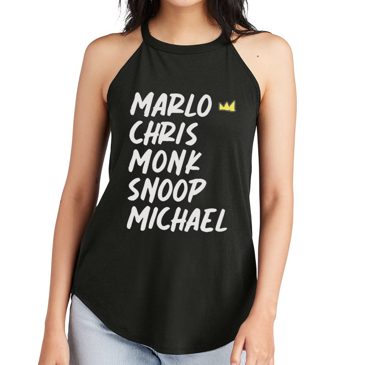 Marlo Chris Monk Snoop Michael Women's Perfect Tri Rocker Tank