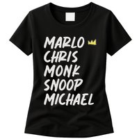 Marlo Chris Monk Snoop Michael Womens T-Shirt