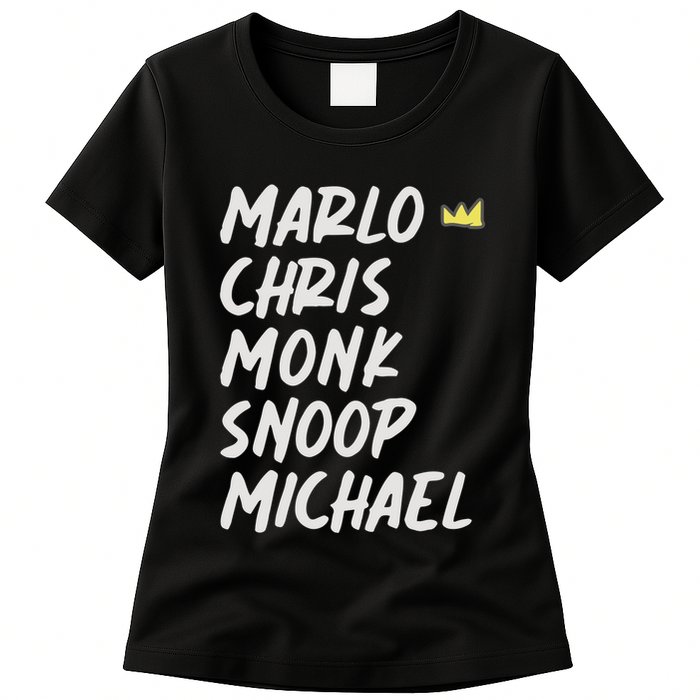 Marlo Chris Monk Snoop Michael Womens T-Shirt