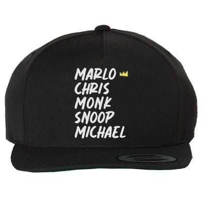 Marlo Chris Monk Snoop Michael Wool Snapback Cap