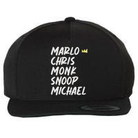 Marlo Chris Monk Snoop Michael Wool Snapback Cap