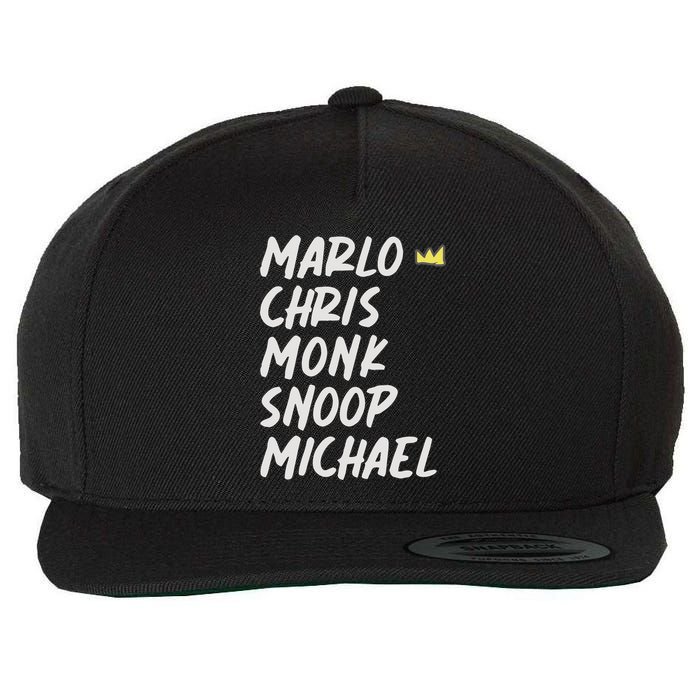 Marlo Chris Monk Snoop Michael Wool Snapback Cap
