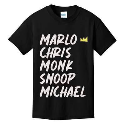 Marlo Chris Monk Snoop Michael Kids T-Shirt