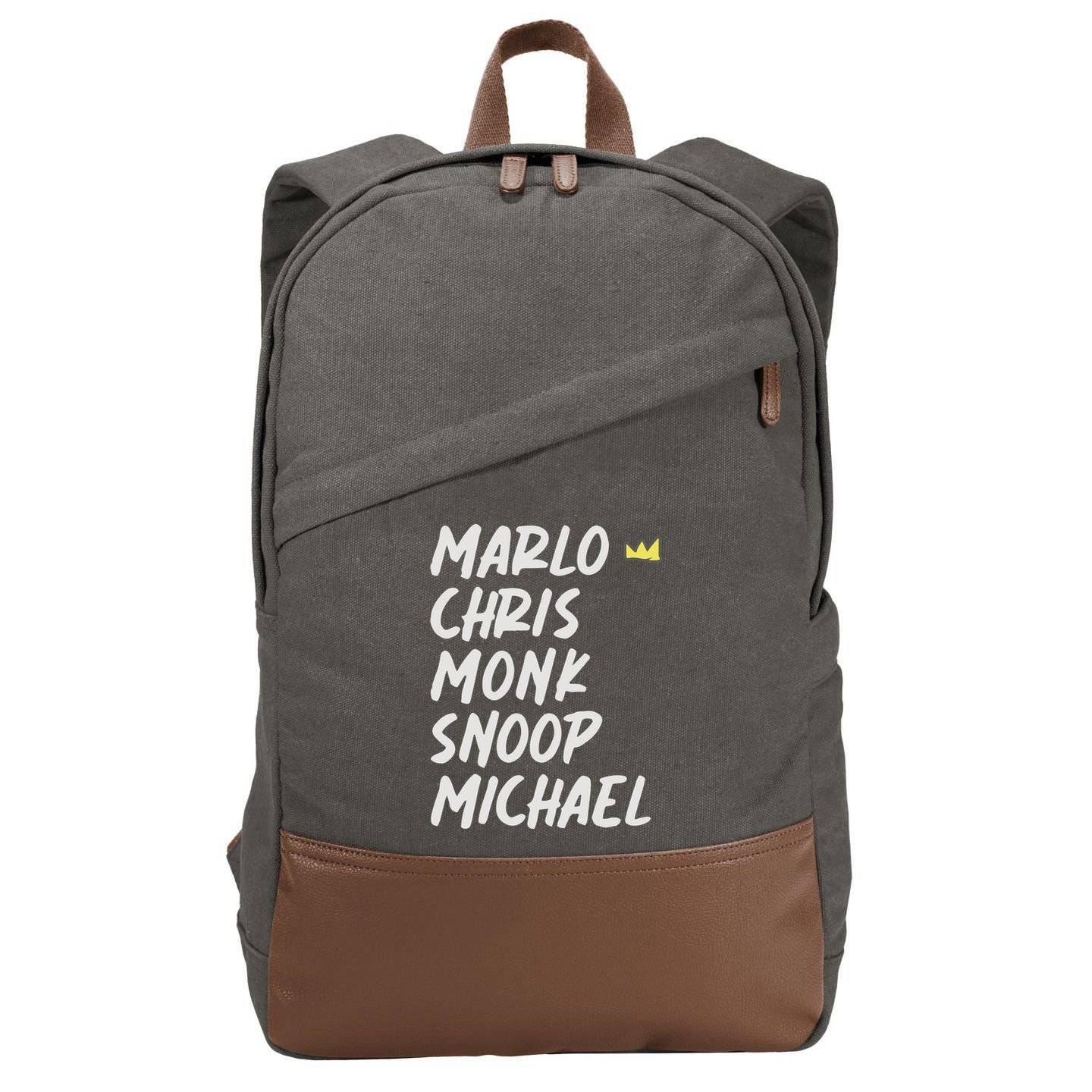 Marlo Chris Monk Snoop Michael Cotton Canvas Backpack