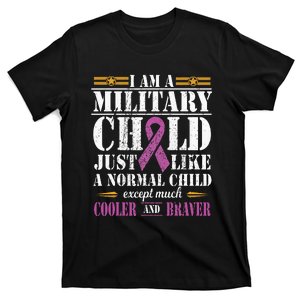 Military Child Month Purple Up Proud Patriotic Military Brat T-Shirt