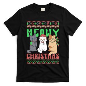 Merry Christmas Meowy Catmas Cat Xmas Family T-Shirt