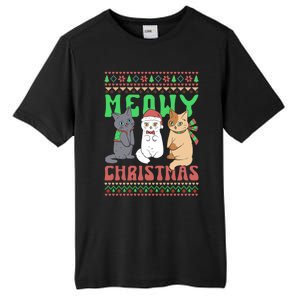 Merry Christmas Meowy Catmas Cat Xmas Family Tall Fusion ChromaSoft Performance T-Shirt