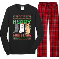 Merry Christmas Meowy Catmas Cat Xmas Family Long Sleeve Pajama Set