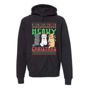 Merry Christmas Meowy Catmas Cat Xmas Family Premium Hoodie