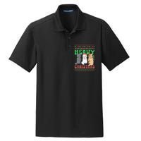 Merry Christmas Meowy Catmas Cat Xmas Family Dry Zone Grid Polo