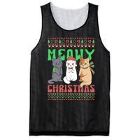 Merry Christmas Meowy Catmas Cat Xmas Family Mesh Reversible Basketball Jersey Tank