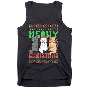 Merry Christmas Meowy Catmas Cat Xmas Family Tank Top