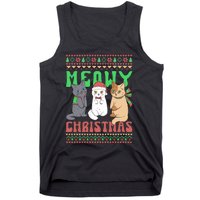 Merry Christmas Meowy Catmas Cat Xmas Family Tank Top