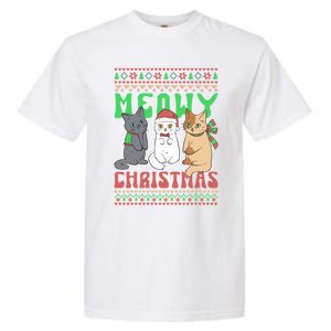 Merry Christmas Meowy Catmas Cat Xmas Family Garment-Dyed Heavyweight T-Shirt