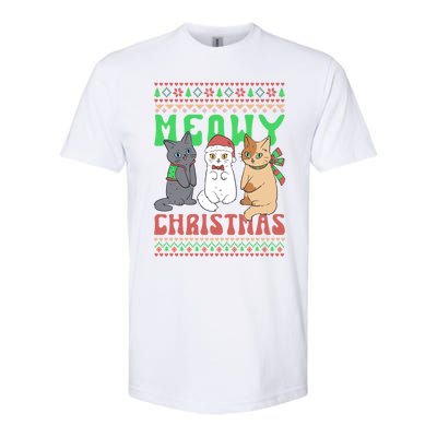 Merry Christmas Meowy Catmas Cat Xmas Family Softstyle CVC T-Shirt