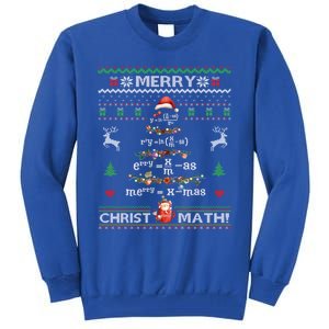 Merry Christmath Math Christmas Tree Ugly Sweater Teacher Gift Tall Sweatshirt