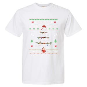 Merry Christmath Math Christmas Tree Ugly Sweater Teacher Gift Garment-Dyed Heavyweight T-Shirt