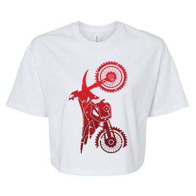 Motocross Clothing Motocross Dirt Bike Bella+Canvas Jersey Crop Tee